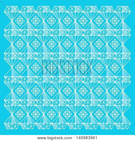 abstract geometric jewelry blue diamond pattern ornamental