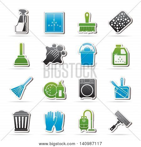 Cleaning and Hygiene icons  - vector icon set