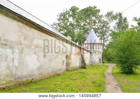 Abandoned building of Feodorovsky gorodok in Tsarskoe Selo suburb of St.Petersburg Russia.