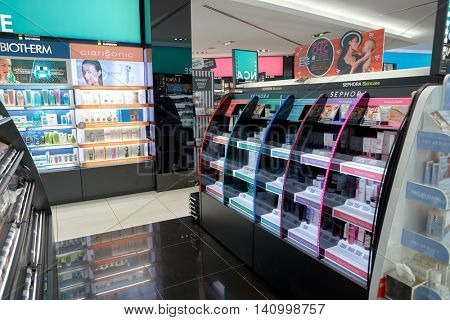KUALA LUMPUR, MALAYSIA - CIRCA MAY, 2016: Sephora store in Kuala Lumpur. Sephora is a French brand and chain of cosmetics stores