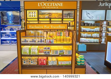 KUALA LUMPUR, MALAYSIA - CIRCA MAY, 2016: inside of a store at Kuala Lumpur International Airport. Kuala Lumpur International Airport (KLIA) is Malaysia's main international airport 
