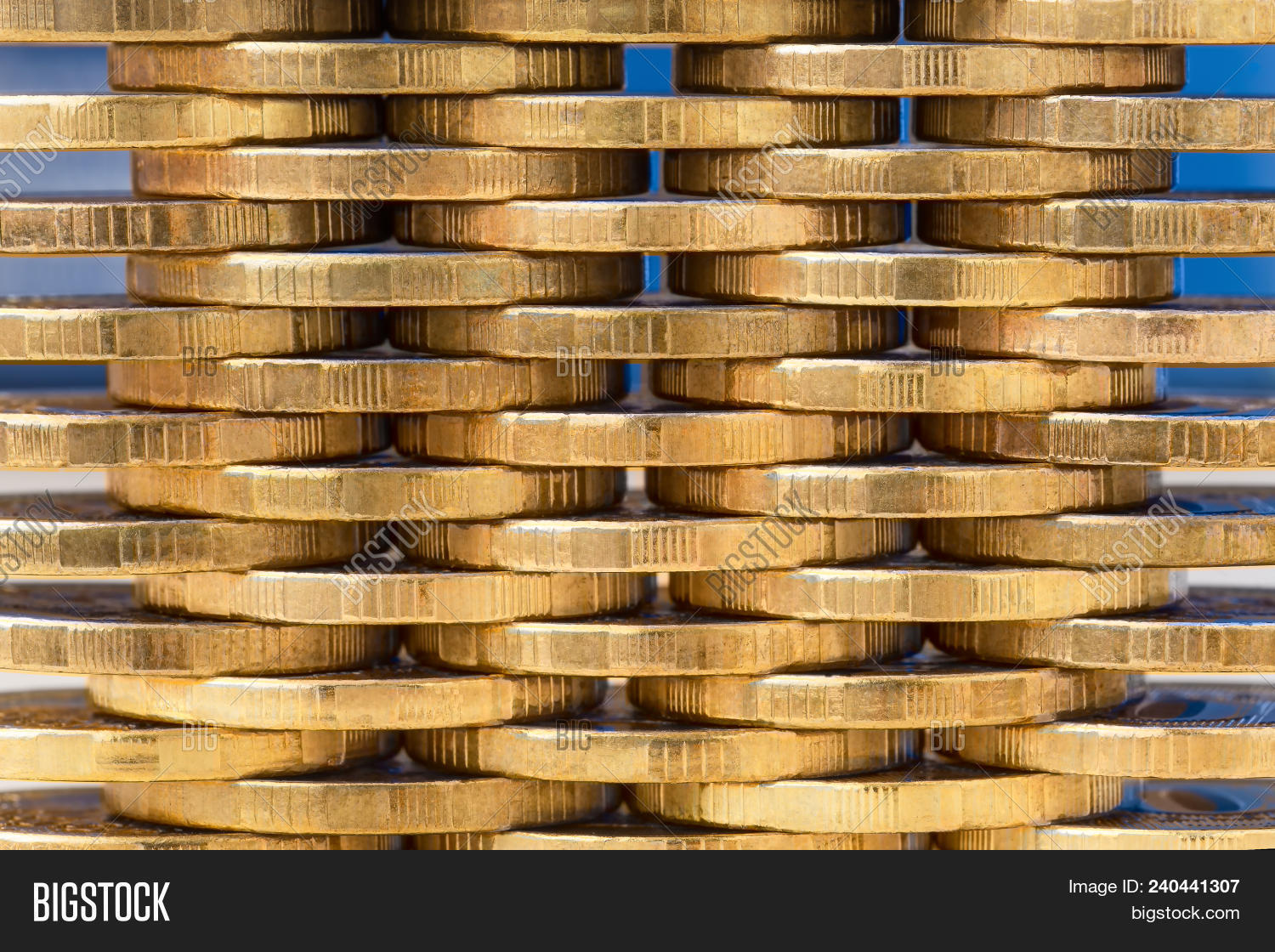 Stacks Yellow Coins Image & Photo (Free Trial) Bigstock