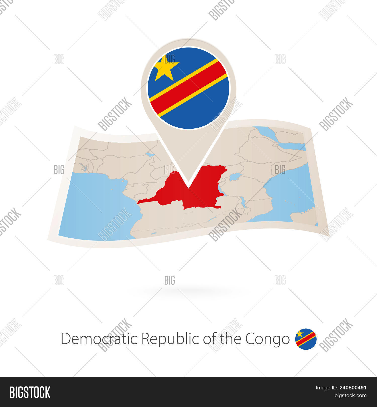 Folded Paper Map Dr Vector & Photo (Free Trial) | Bigstock