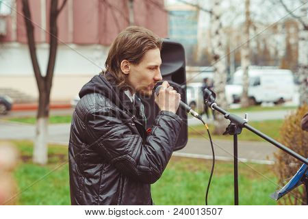 Musicians Sing Songs On The Street On Victory Day
