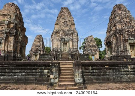 East Mebon Prasat Temple Of Angkor Wat At Siem Reap