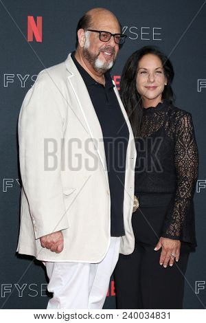 LOS ANGELES - MAY 6:  Fred Melamed, Leslee Spieler at the Netflix FYSEE Kick-Off Event at Raleigh Studios on May 6, 2018 in Los Angeles, CA