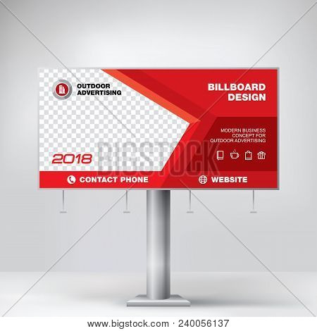 Billboard Design Vector Photo Free Trial Stock Billboard Design Outdoor Advertising Template Layout For Photo And Text Placement Creative Vector