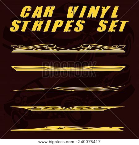 Tribal And Cool Car Stripe Set Top Print On Vinyl And Adhesive On Venicle