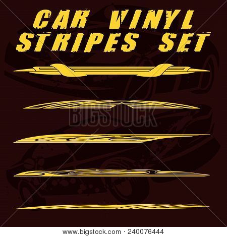 Tribal And Cool Car Stripe Set Top Print On Vinyl And Adhesive On Venicle