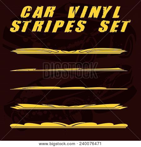 Tribal And Cool Car Stripe Set Top Print On Vinyl And Adhesive On Venicle