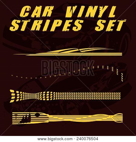 Tribal And Cool Car Stripe Set Top Print On Vinyl And Adhesive On Venicle