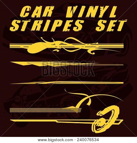 Tribal And Cool Car Stripe Set Top Print On Vinyl And Adhesive On Venicle