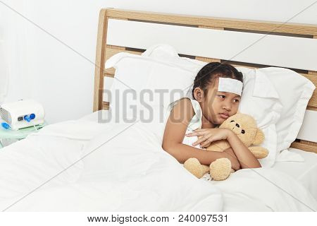 Asian Girl Sleeping In Hospital