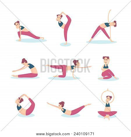 Girl Does Basic Exercises And Strengthens Her Muscles