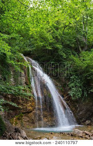 Crimea Beautiful Falls Dzhur-dzhur In The Summer