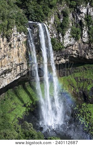 Caracol State Park  Waterfall City Canela Brazil