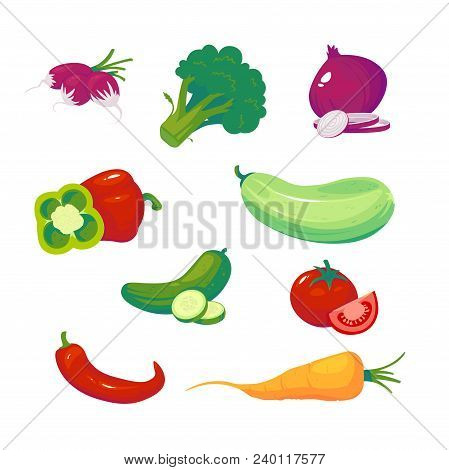 Set Of Organic And Fresh Vegetables Fresh Taste