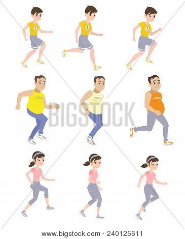 People Are Engaged In Running And Train To Participate In The Marathon