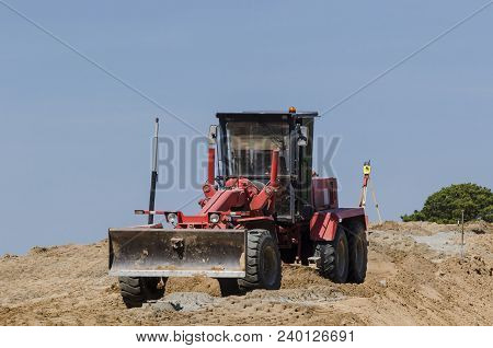 Construction Machine - The Vehicle At Work On Construction Site