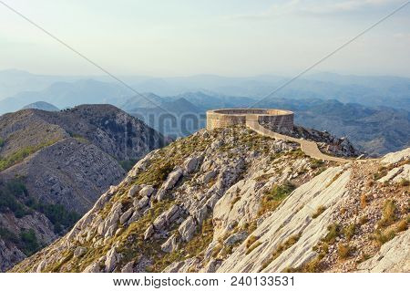 Picturesque Mountain Landscape With Observation Deck. Montenegro, Lovcen National Park