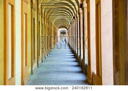 Bologna, Italy. Famous San Luca's Porch : The Longest Portico In The World