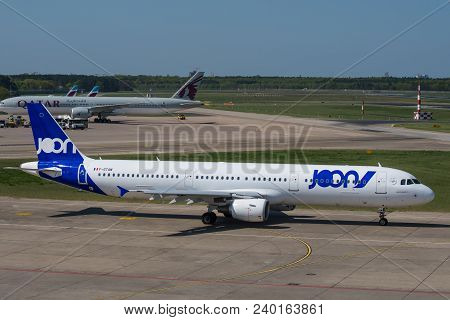 Berlin Germany - April 21. 2018: Airbus A321 From Joon, A Air France Subsidiary, At Berlin Tegel Air