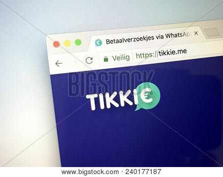 Amsterdamn, Netherlands - May 11, 2018: Official Website Of Tikkie.me. Tikkie Is A Populair Dutch Ap