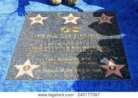 LOS ANGELES - MAY 10:  Pricess Cruise and Love Boat Friend of WOF Plaque at the Friend of the Hollywood Walk Of Fame event at Dolby Theater on May 10, 2018 in Los Angeles, CA