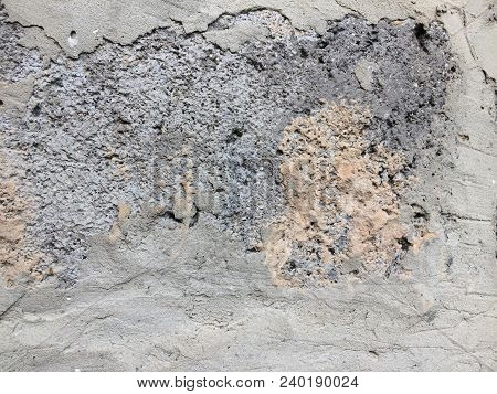 Gray Macrotexture Cinder Block For Background, Textured, Wall