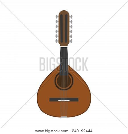 Vector Illustration Of A Bandurria In Cartoon Style Isolated On White Background