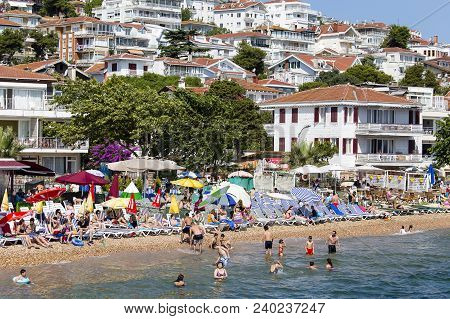 Princes Islands, Turkey - July 18, 2015 : View From The Ferry, Which Runs Along The Route Istanbul -