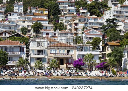 Princes Islands, Turkey - July 18, 2015 : View From The Ferry, Which Runs Along The Route Istanbul -