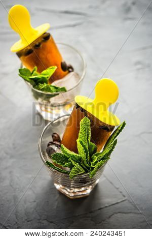 Coffee Lollypops With Mint