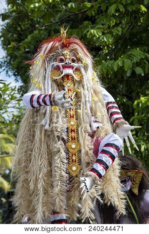 Ubud, Bali, Indonesia - March 20, 2015 : Impresive Hand Made Structure, Ogoh-ogoh Statue Built For T