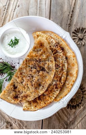 Traditional Azerbaijani Cusiine. Qutab Flatbread