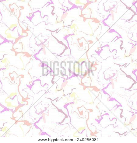 Setamless Marble Pattern. Abstract Texture With Pastels Colors . Vector Template For Your Design.