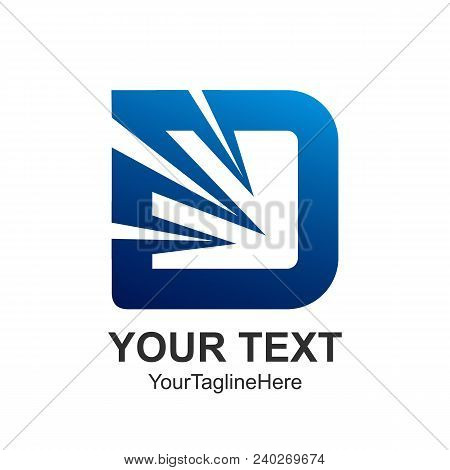 Initial Letter D Logo Design Template Element Colored Blue For Business And Company Identity