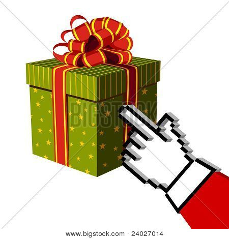 Presente de Natal e Santa compra on-line
