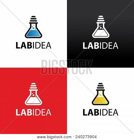Lab Idea Logo Design Template. Vector Illustration