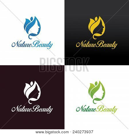 Nature Beauty Logo Design Template. Vector Illustration