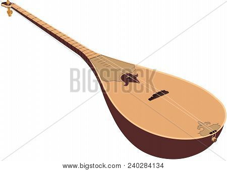 Dombra Kazakh National Musical Acoustic String Instrument