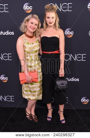 LOS ANGELES - MAY 08:  Rose Reynolds and Tiera Skovbye arrives to the 'Once Upon A Time' Series Finale  on May 8, 2018 in Hollywood, CA                