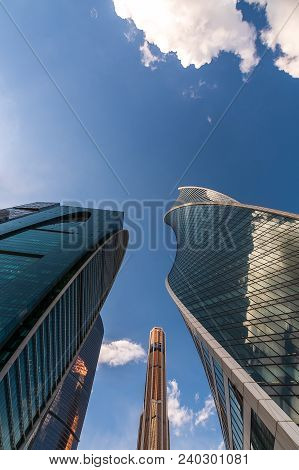 Moscow, Russia -april, 27,2018 - Skyscrapers Of Moscow City - Moscow International Business Center I