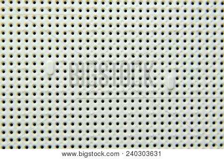 A Socket Under The Processor Of The Computer, Holes Under The Feet Of The Contacts. Electronic Board