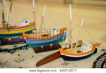 Set Of Mini Size Colorful Model Boats
