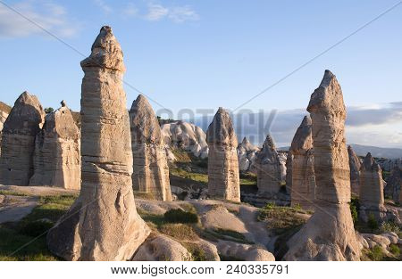 Unique Geological Formations In Cappadocia, Central Anatolia, Turkey
