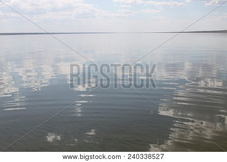 Deserted Beach Lake, Summer Sky, Nature Blue Cloud, Tuva, The Sky Reflected In The Water