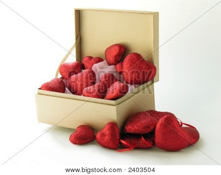 Rote heiße Herzen In Box