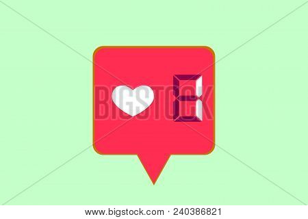 Electronic Icon Of The Notification Counter Icon. Follow. Button. Social Media Such As Insta. Vector
