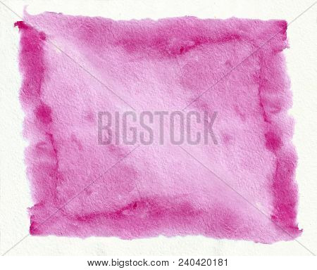 Crimson Watercolour Horizontal Gradient Background Painted On The Special Watercolor Paper. Middle I